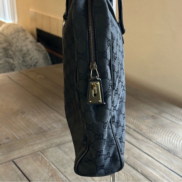 🖤GUARANTEED AUTHENTIC GUCCI Black monogram canvas tote 🖤 - Picture 2 of 13